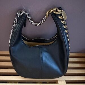 STELLA MCCARTNEY
Frayme chain-embellished faux leather shoulder bag